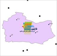 شیپ فایل نقطه ای شهرهای شهرستان خوی واقع در استان آذربایجان غربی
